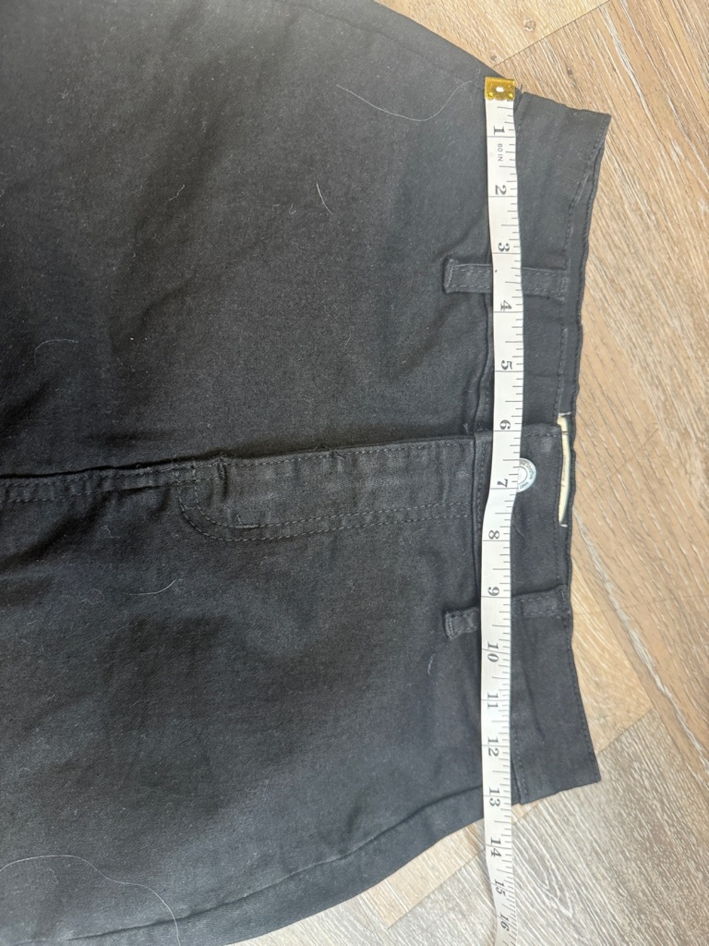 DV by Dolce Vita Black Clara Mini Denim Skirt, size 4 petite. - Picture 7 of 10